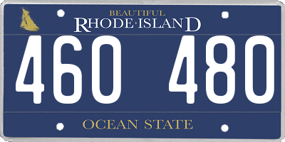 RI license plate 460480