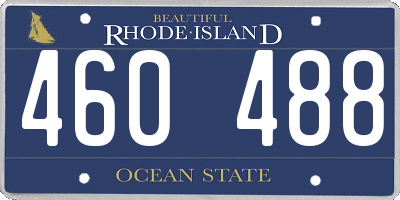 RI license plate 460488