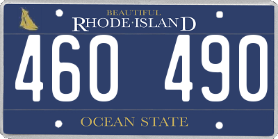 RI license plate 460490