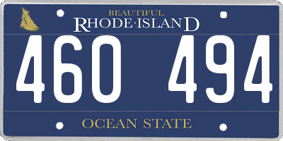 RI license plate 460494