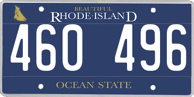 RI license plate 460496