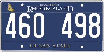 RI license plate 460498