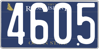 RI license plate 4605