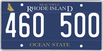 RI license plate 460500