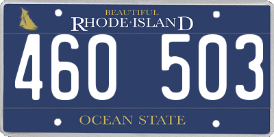 RI license plate 460503