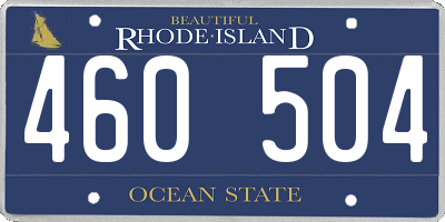 RI license plate 460504