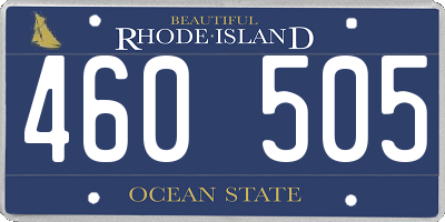 RI license plate 460505