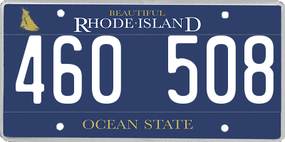 RI license plate 460508