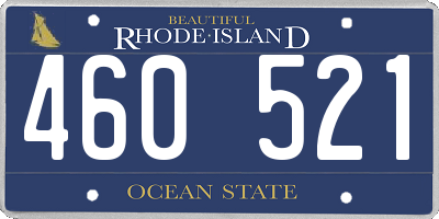 RI license plate 460521
