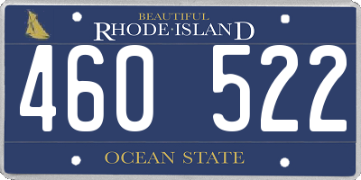 RI license plate 460522