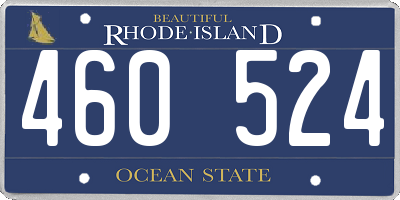 RI license plate 460524