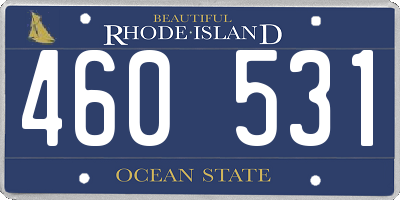 RI license plate 460531