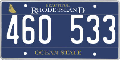 RI license plate 460533