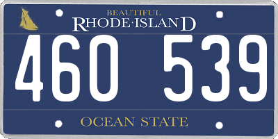 RI license plate 460539