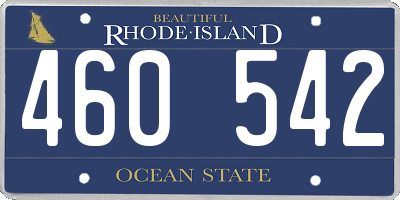 RI license plate 460542