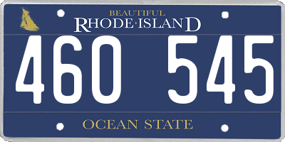 RI license plate 460545