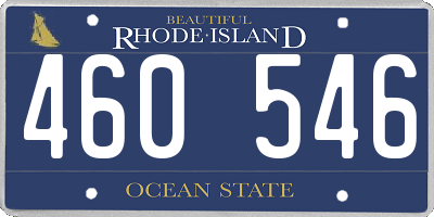 RI license plate 460546