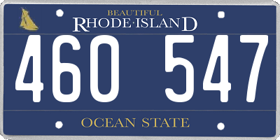 RI license plate 460547