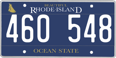 RI license plate 460548