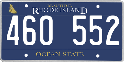 RI license plate 460552