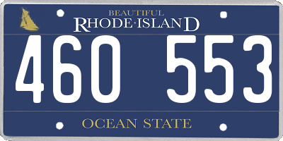 RI license plate 460553