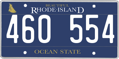 RI license plate 460554