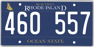 RI license plate 460557