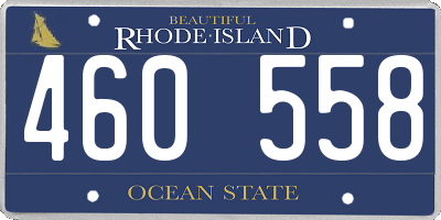 RI license plate 460558