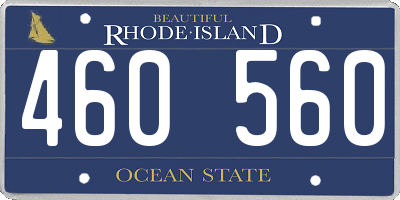 RI license plate 460560