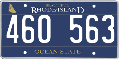 RI license plate 460563