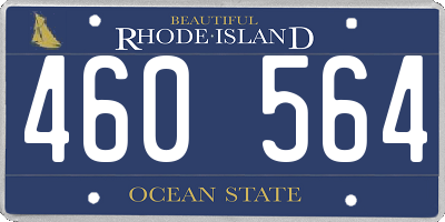 RI license plate 460564
