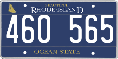 RI license plate 460565