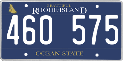RI license plate 460575