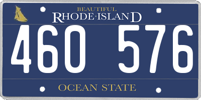 RI license plate 460576