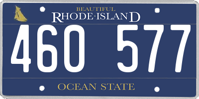 RI license plate 460577