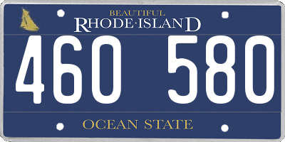 RI license plate 460580