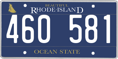 RI license plate 460581
