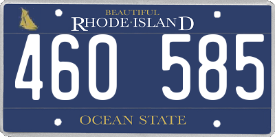 RI license plate 460585