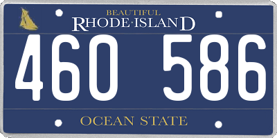 RI license plate 460586