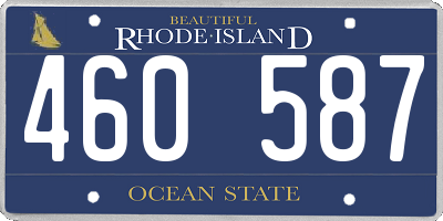 RI license plate 460587