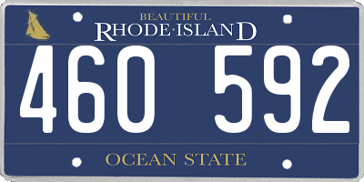 RI license plate 460592