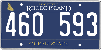 RI license plate 460593