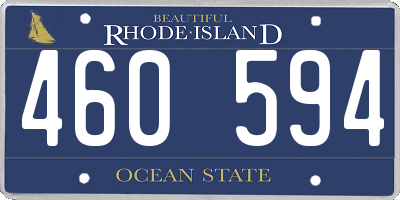 RI license plate 460594