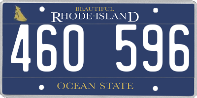 RI license plate 460596