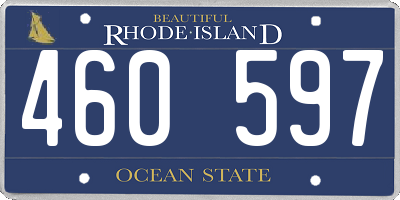 RI license plate 460597