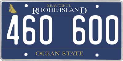 RI license plate 460600