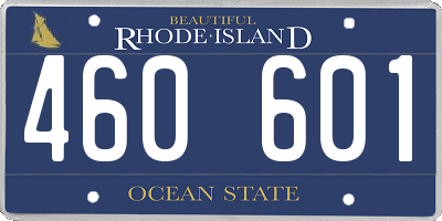 RI license plate 460601