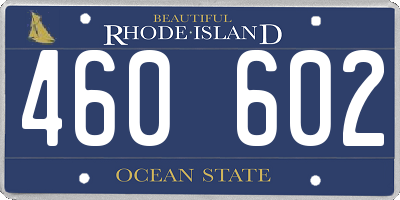 RI license plate 460602