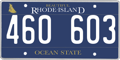 RI license plate 460603