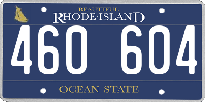 RI license plate 460604